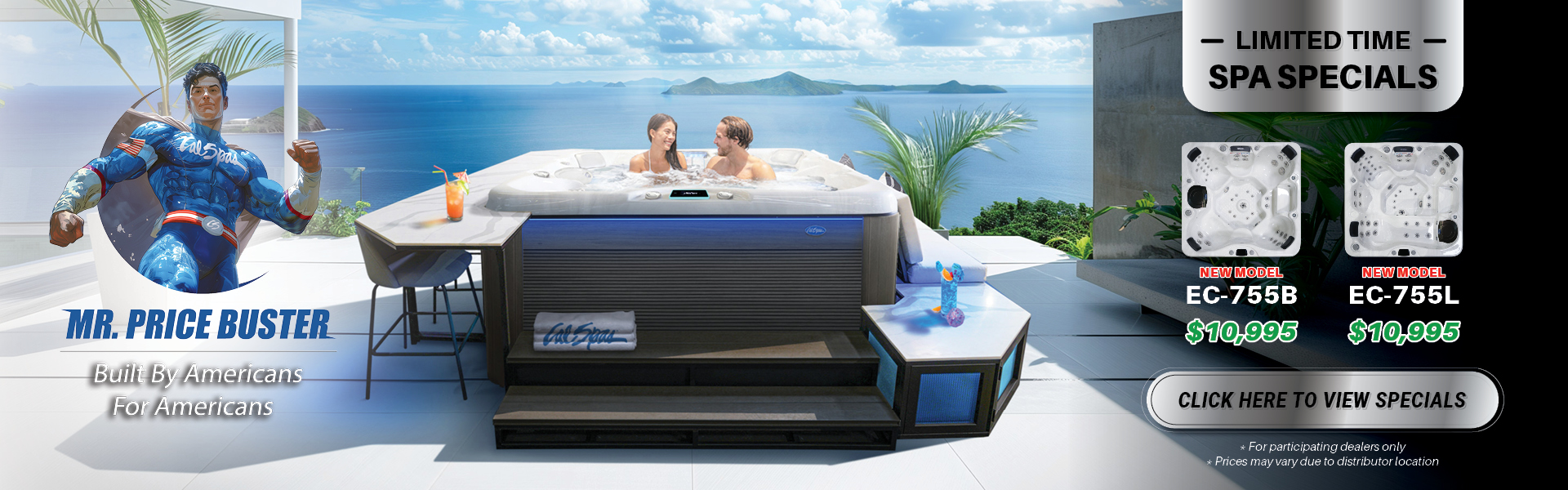 Calspas hot tub being used in a family setting - Victorville